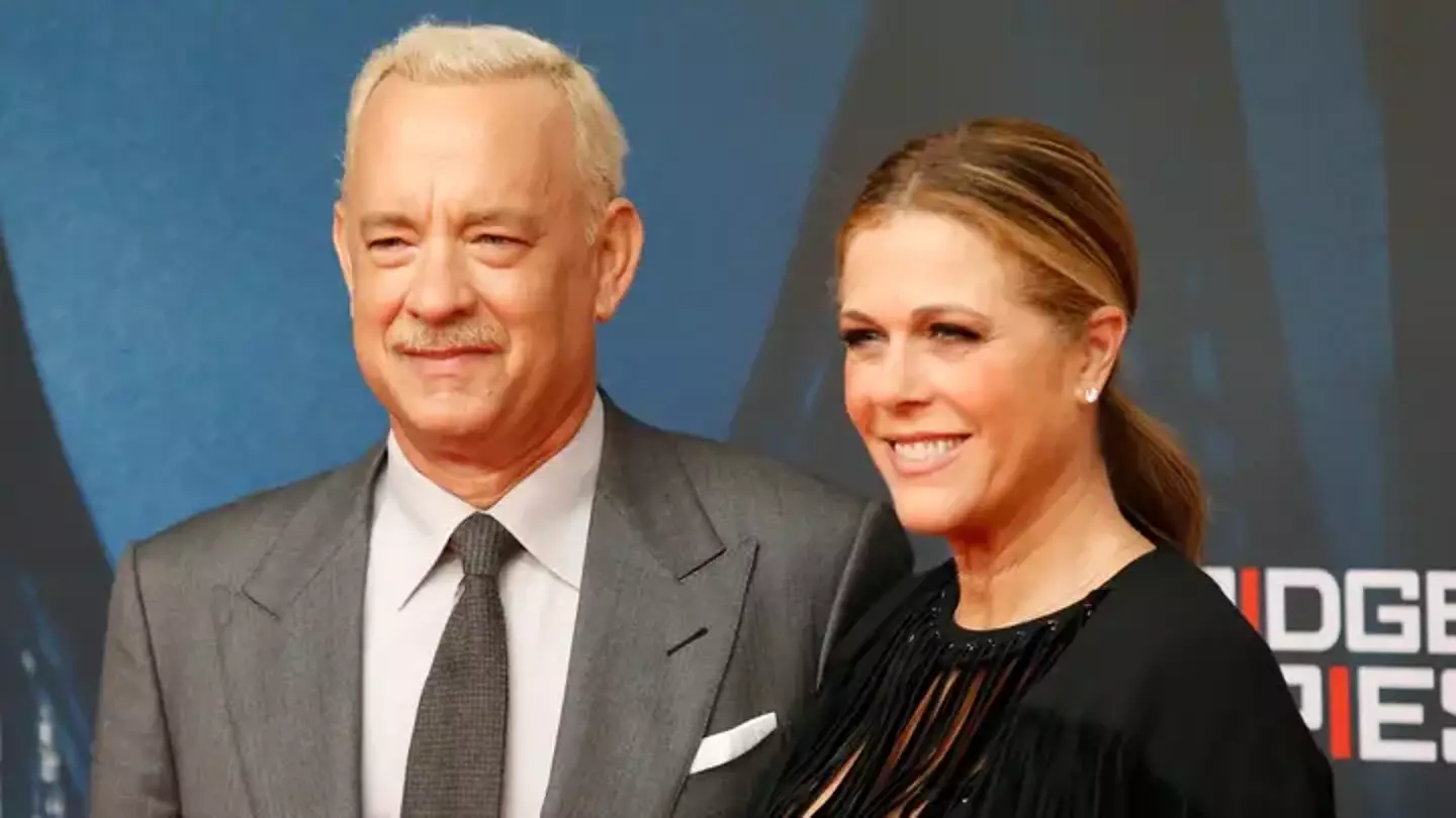 Hanks with his wife Rita Wilson.