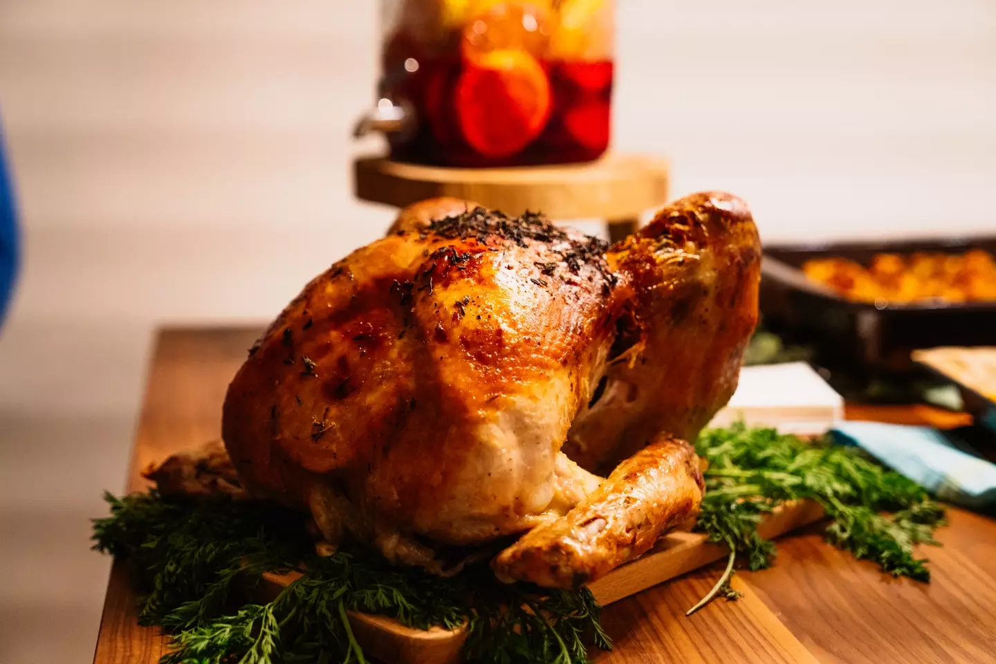 A roast turkey is the centrepiece of Christmas dinners around the country.