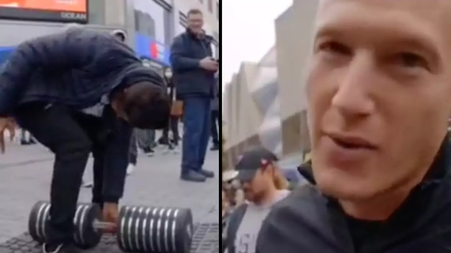 Man Challenges Public To Lift 100kg Dumbbell For £1000 Prize