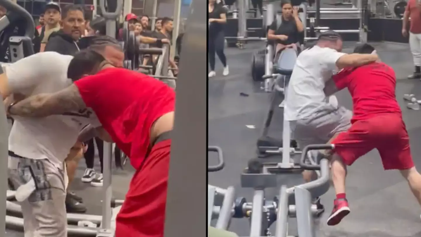 Massive brawl breaks out in gym during peak hours as people stop and watch