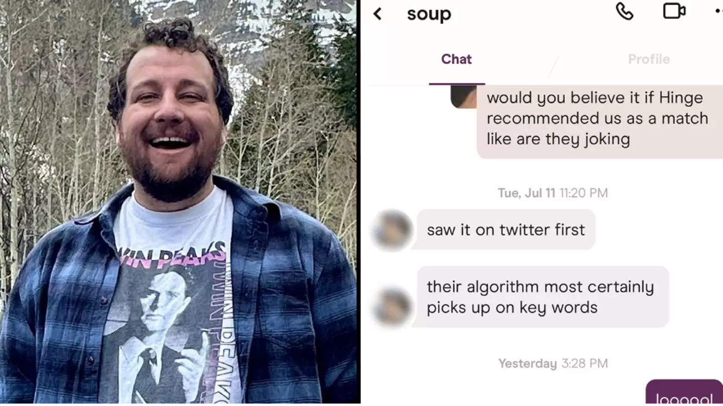Man matches woman on Hinge called Soup because of his name