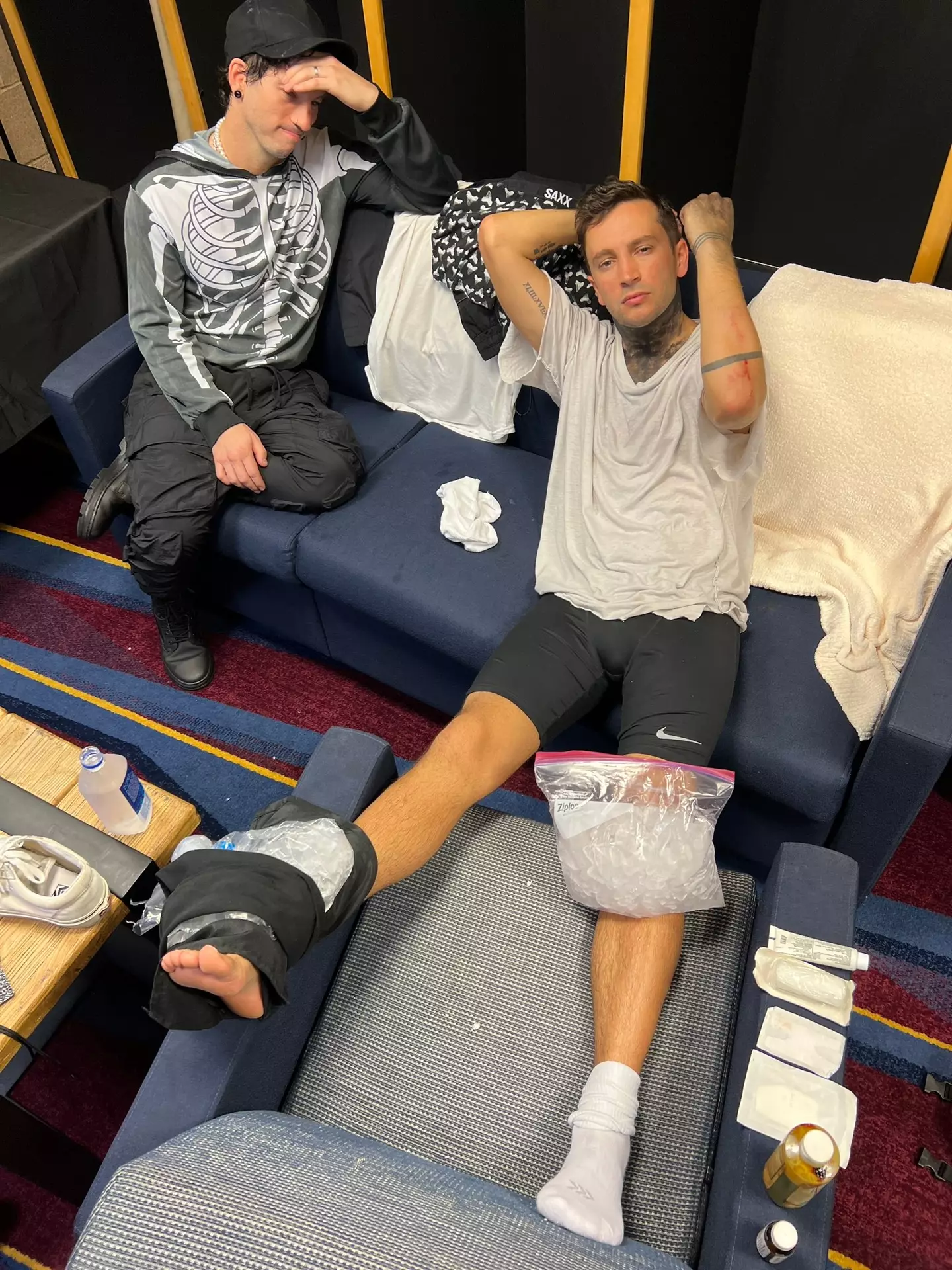 Joseph hurt his knee and ankle in the incident.