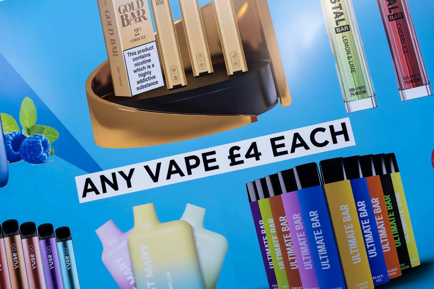 The government will study 100,000 eight to 18-year-olds for 10 years to learn more about the impact vaping has on children (Mike Kemp/In Pictures via Getty Images)