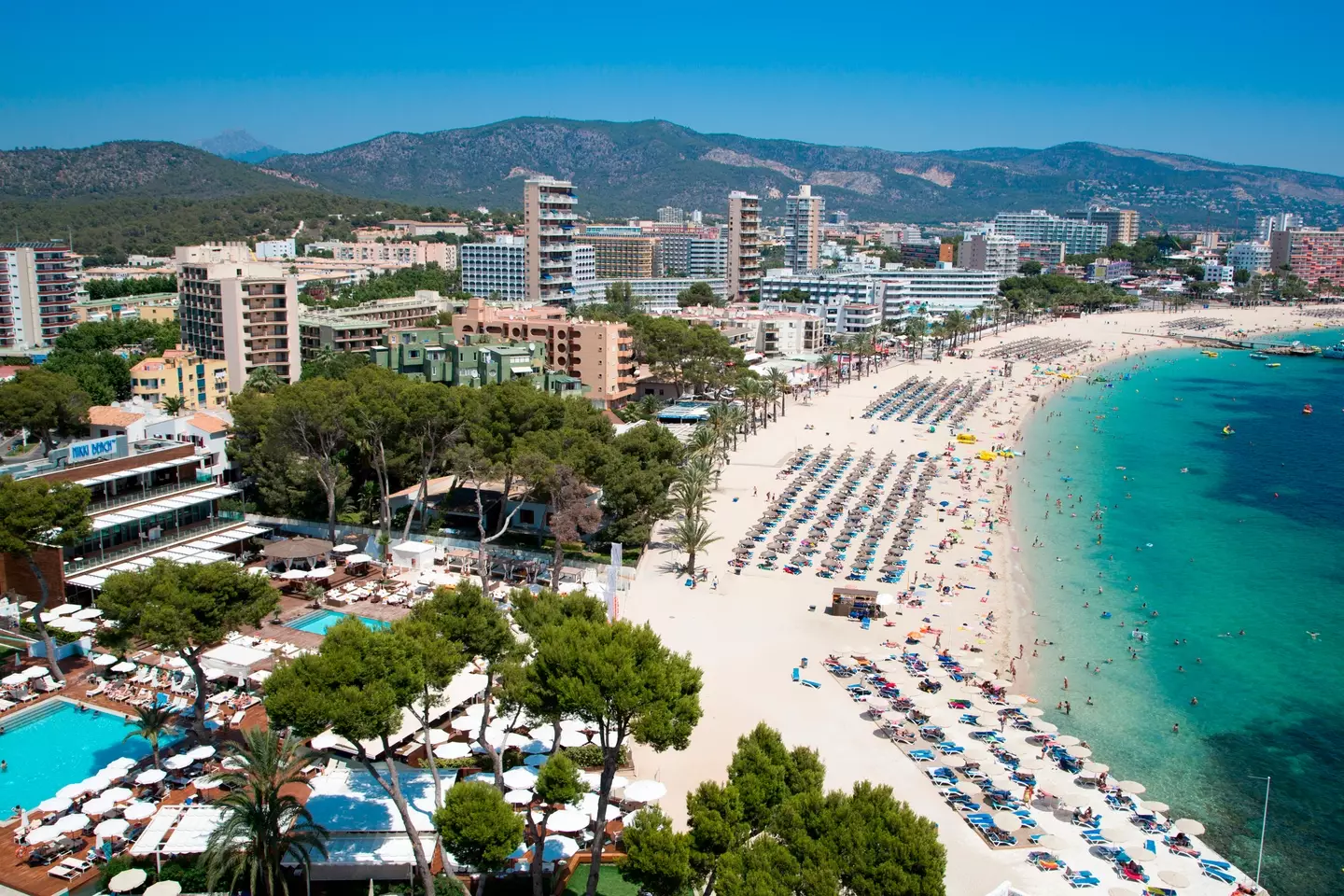 Playa de Magaluf beach, Mallorca.