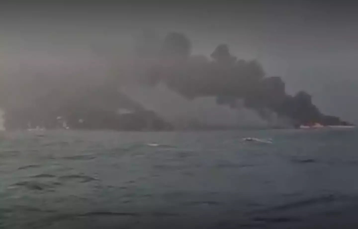 The raging fire could be seen from miles away (BBC)
