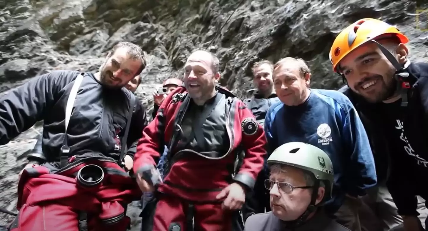 The team was led by Polish diver Krzysztof Starnawski (National Geographic)