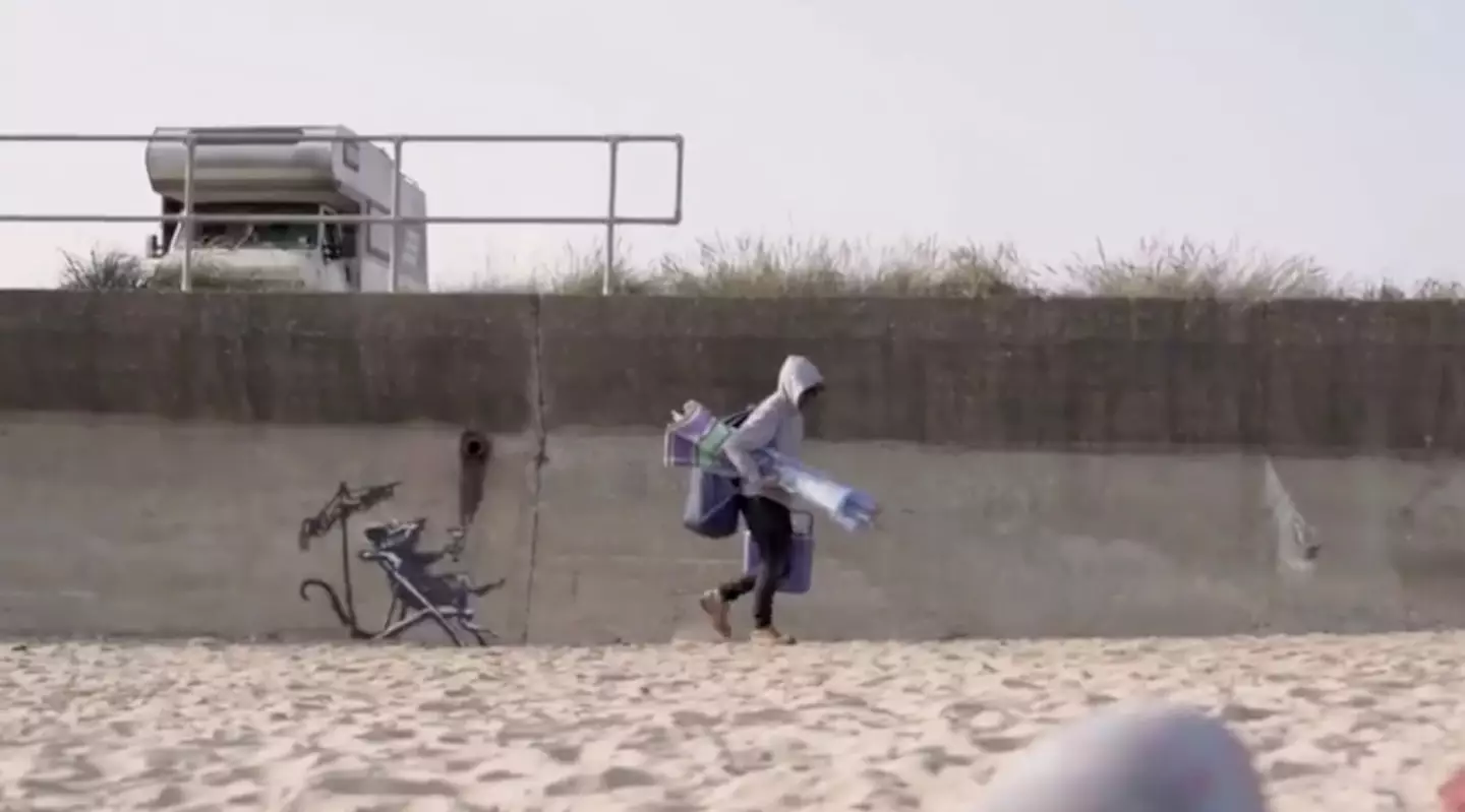 The closest we've ever got to getting a look at the street artist is in this clip he shared to social media in 2021 (Instagram/@banksy)