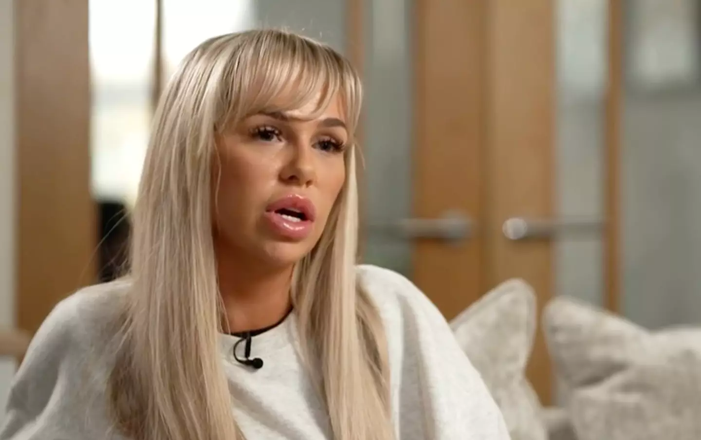 The ordeal left Louise with an open wound that needed to be dressed twice a week (ITV News)