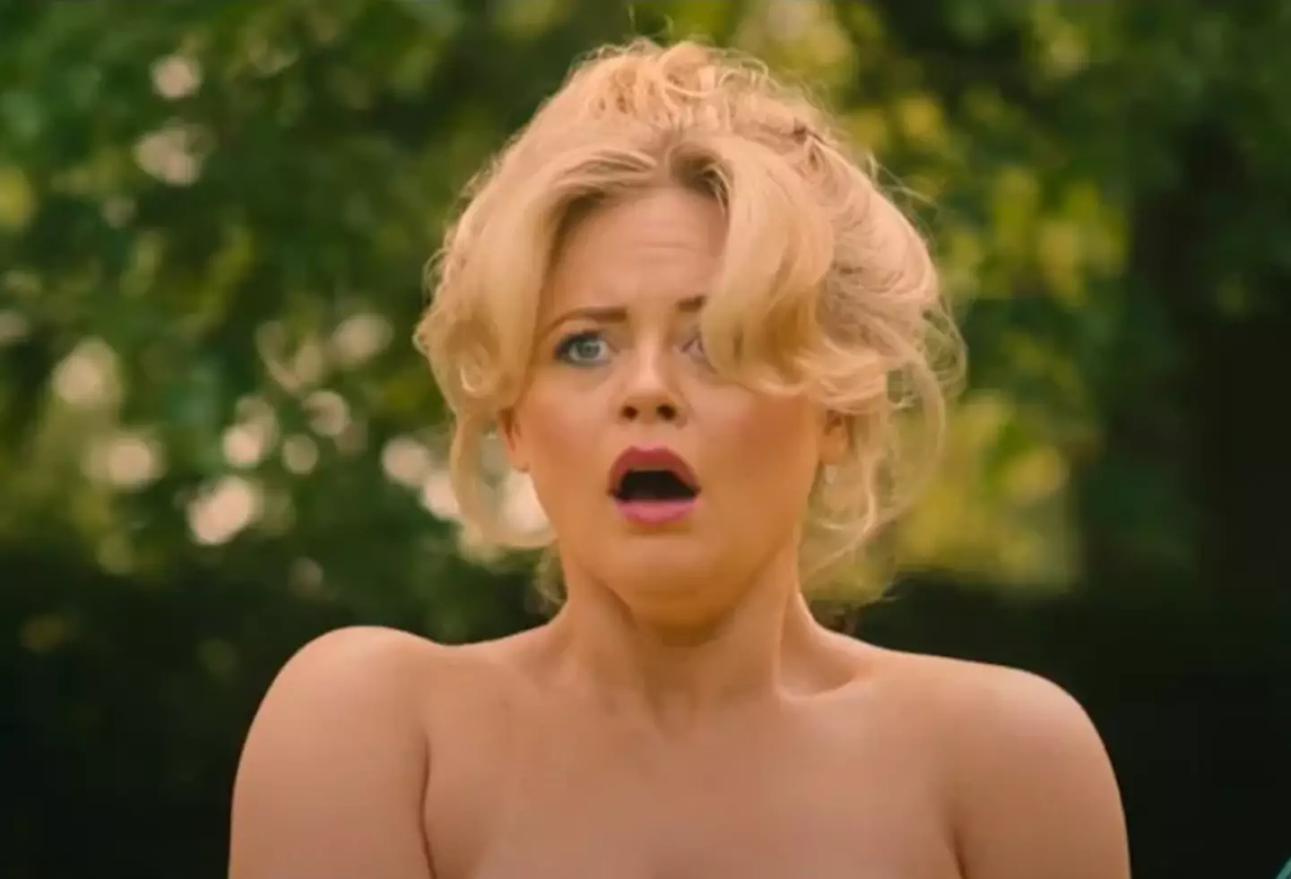 Atack's first time on screen she's in the nude. (Hulu/Disney+)