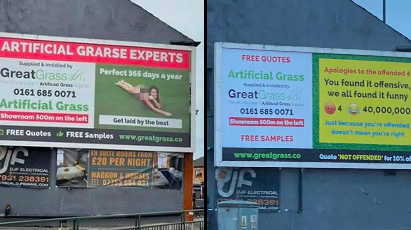 Firm forced to take down 'inappropriate' billboard after it ‘offended’ people