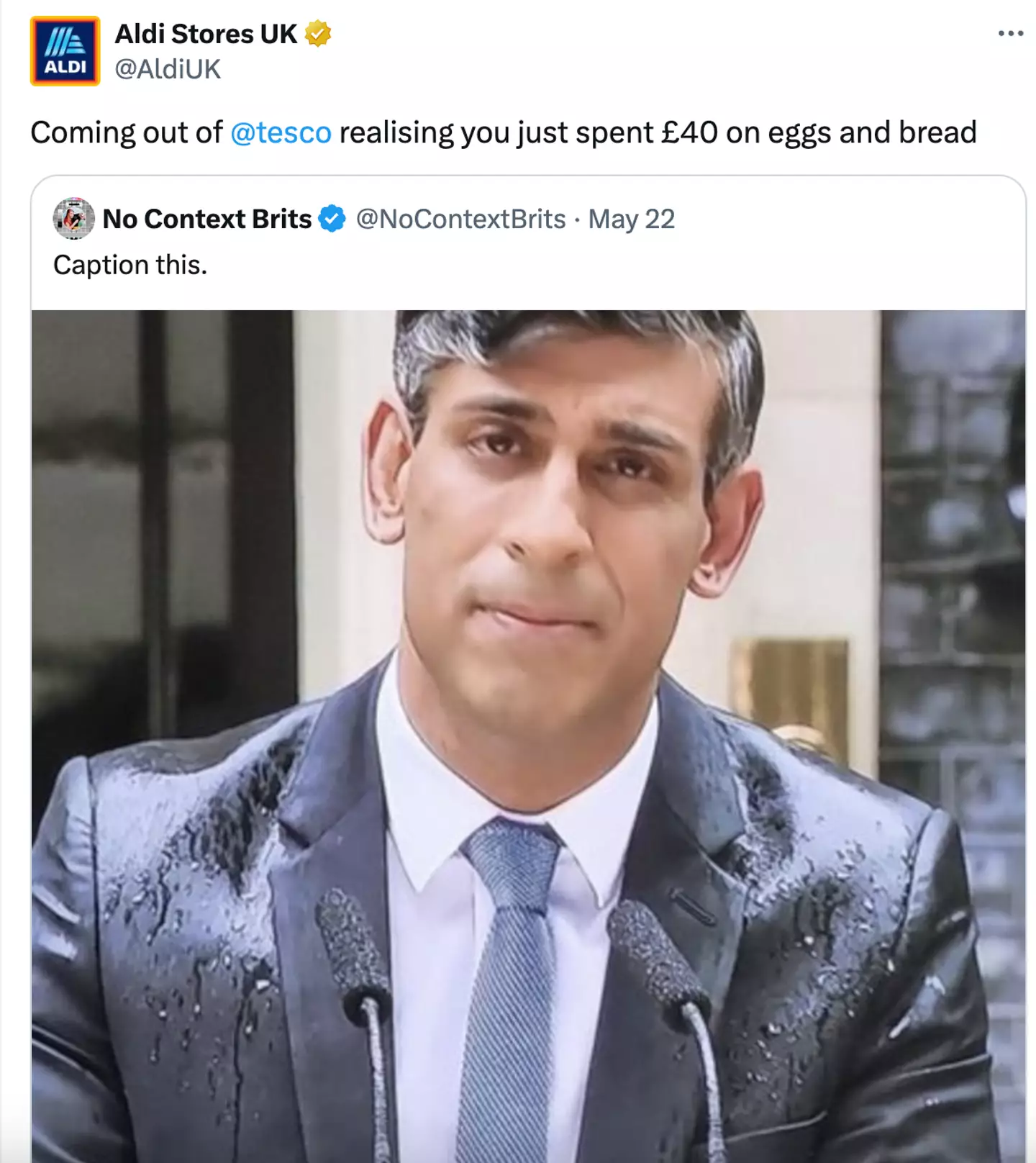 Aldi went in. (X)