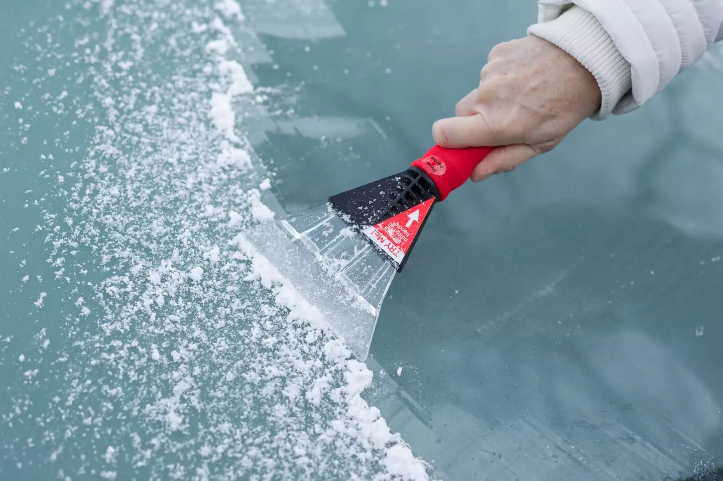 Sometimes it's just safer in the long run to make with the scrape-scrape and get the ice off the old fashioned way.