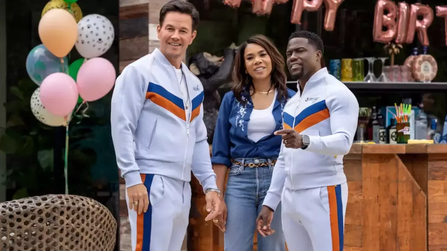 Me Time stars Kevin Hart and Mark Wahlberg as old friends who reconnect for a wild weekend.