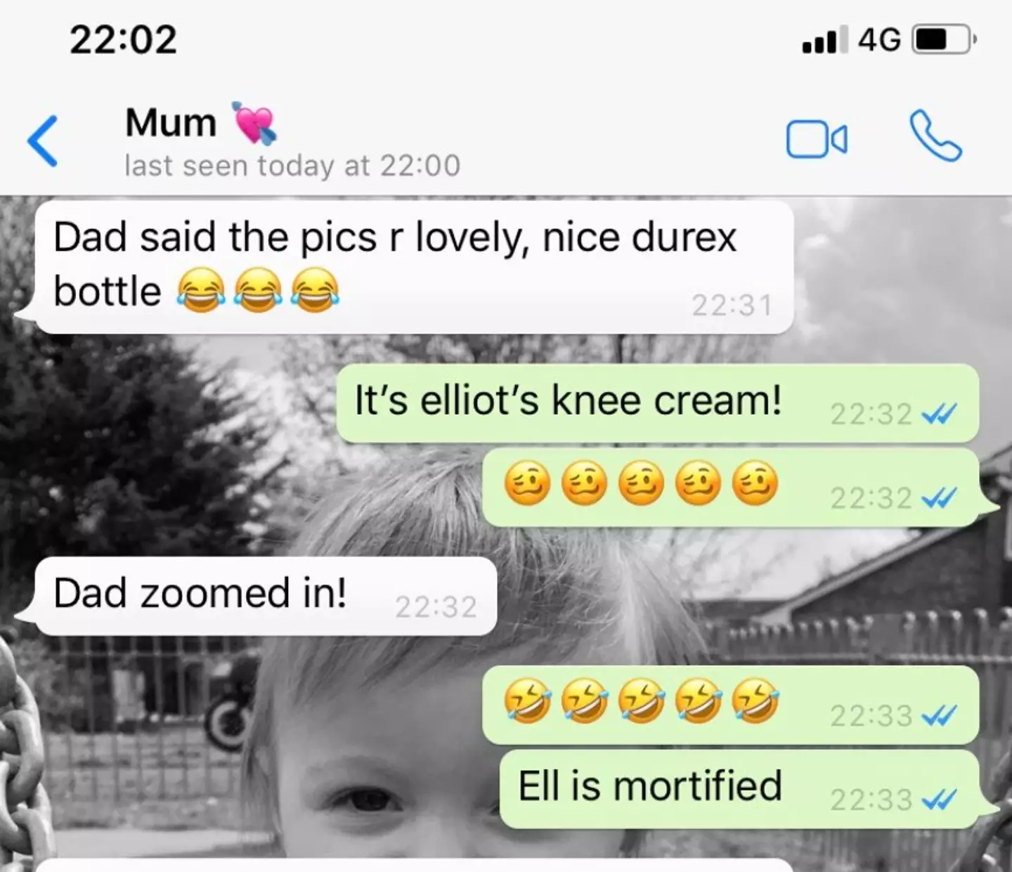 'Nice Durex bottle', pretty much the worst thing your dad could say to you.