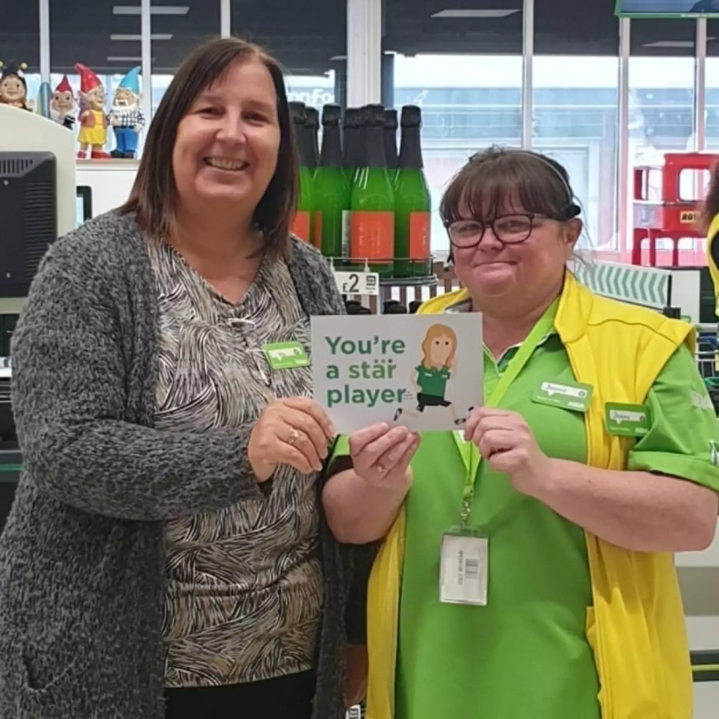 Joanne has since been nominated for an Asda service superstar award.