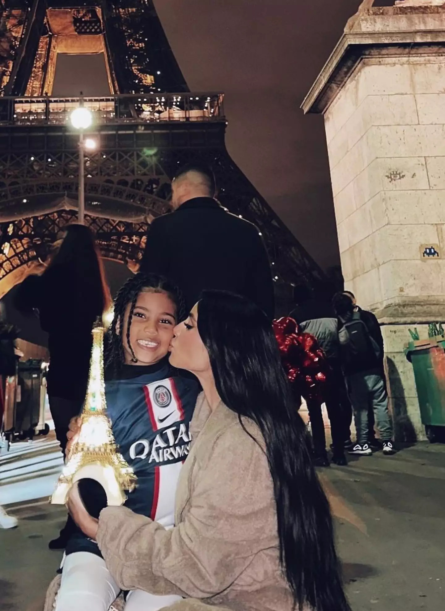 Kim took Saint to Paris to watch PSG last year.