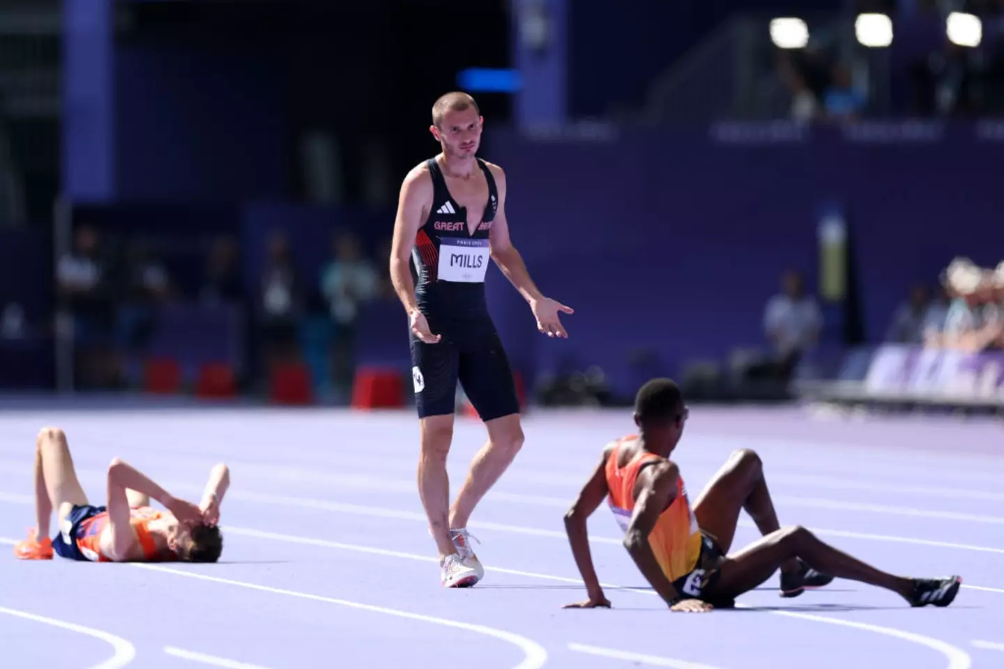 Team GB's runner George Mills was involved in somewhat of a pile up during a recent Olympic race. (Michael Steele/Getty Images)