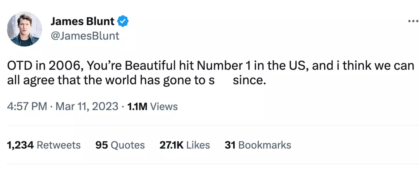 Blunt has made clear the song isn't what people think.