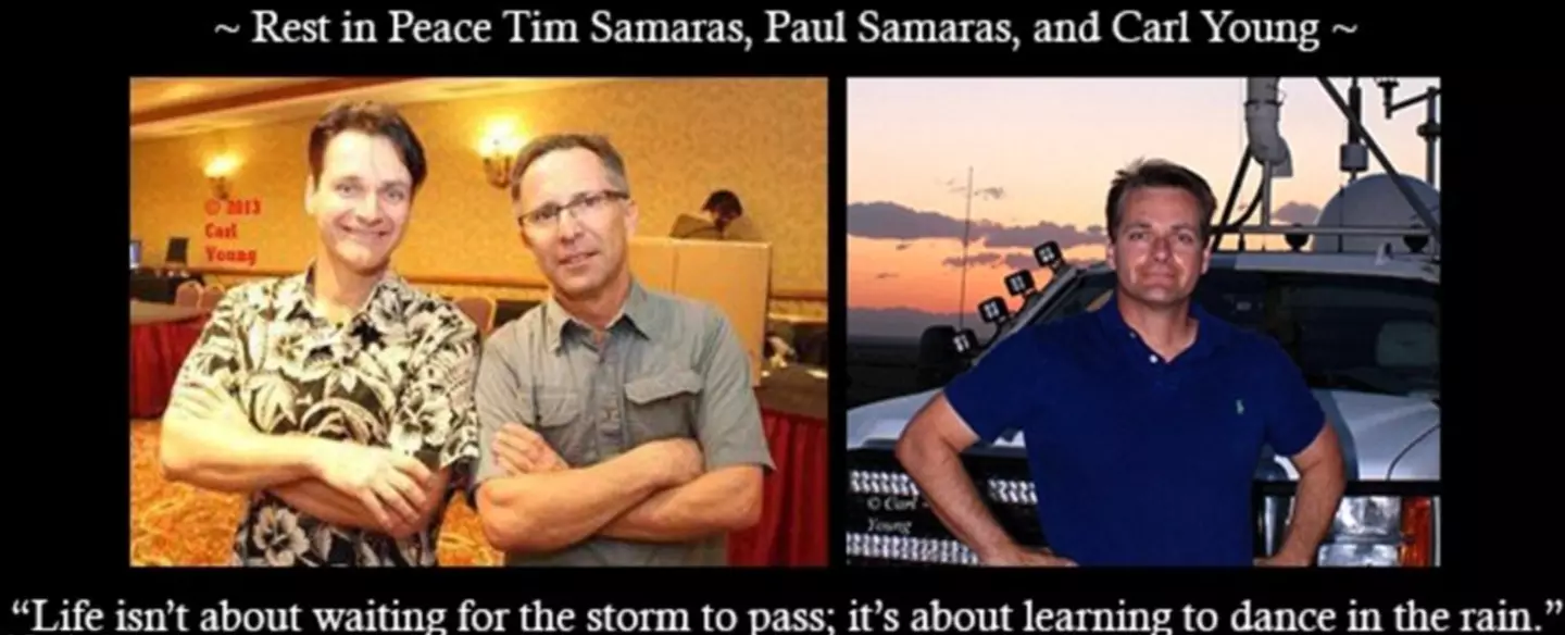 Fellow storm-chasers paid tributes to the three men on social media.