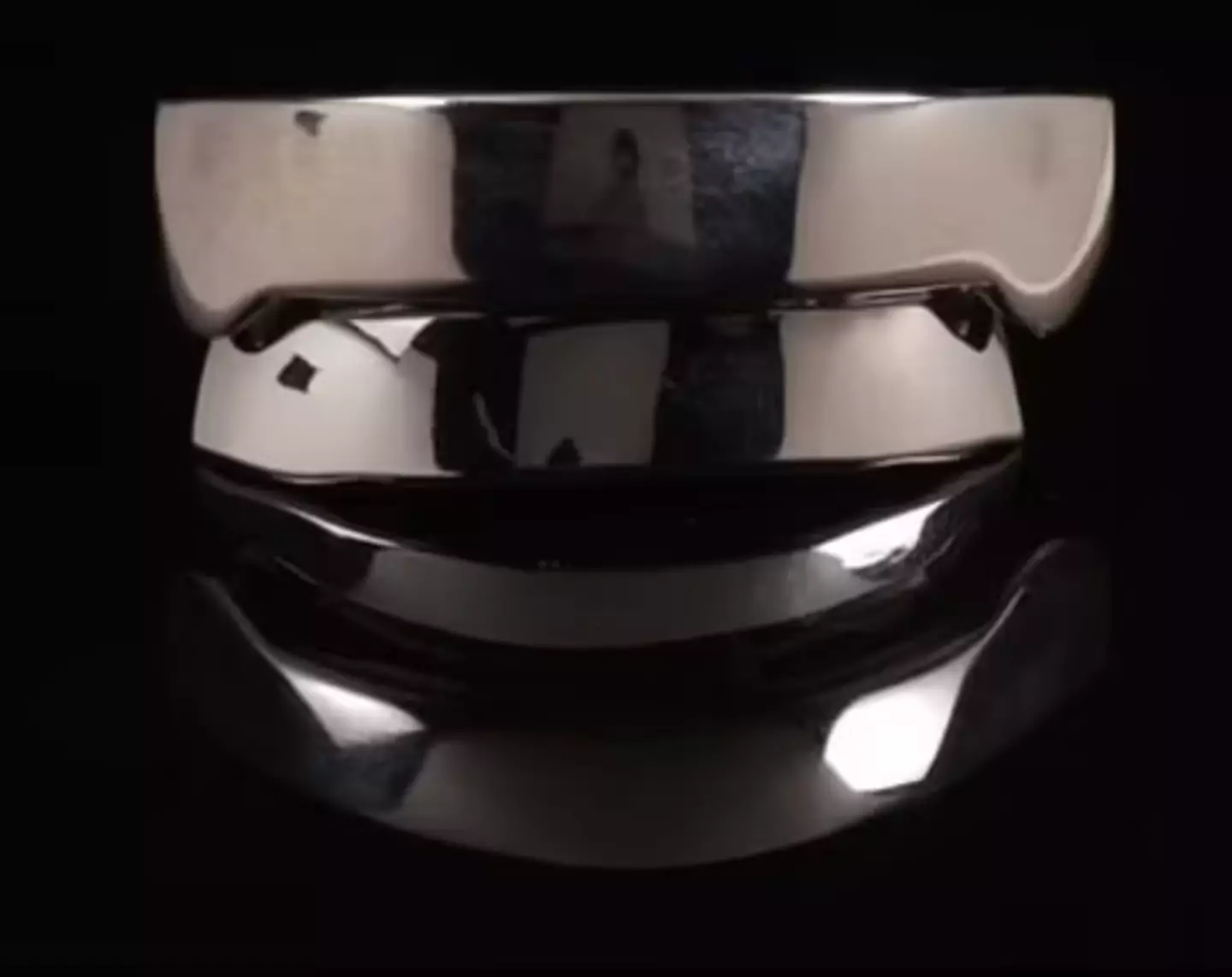 The titanium teeth are reportedly fixed in place.