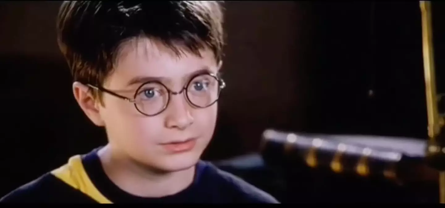 This was the first time Radcliffe ever donned his trademark Harry Potter specs.
