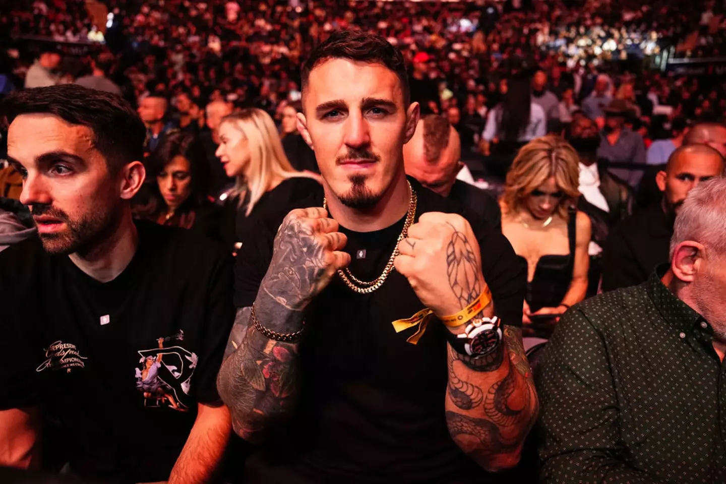 Tom Aspinall decided to compare his punching power to pal Tommy Fury in a recent YouTube video (Jeff Bottari/Zuffa LLC)
