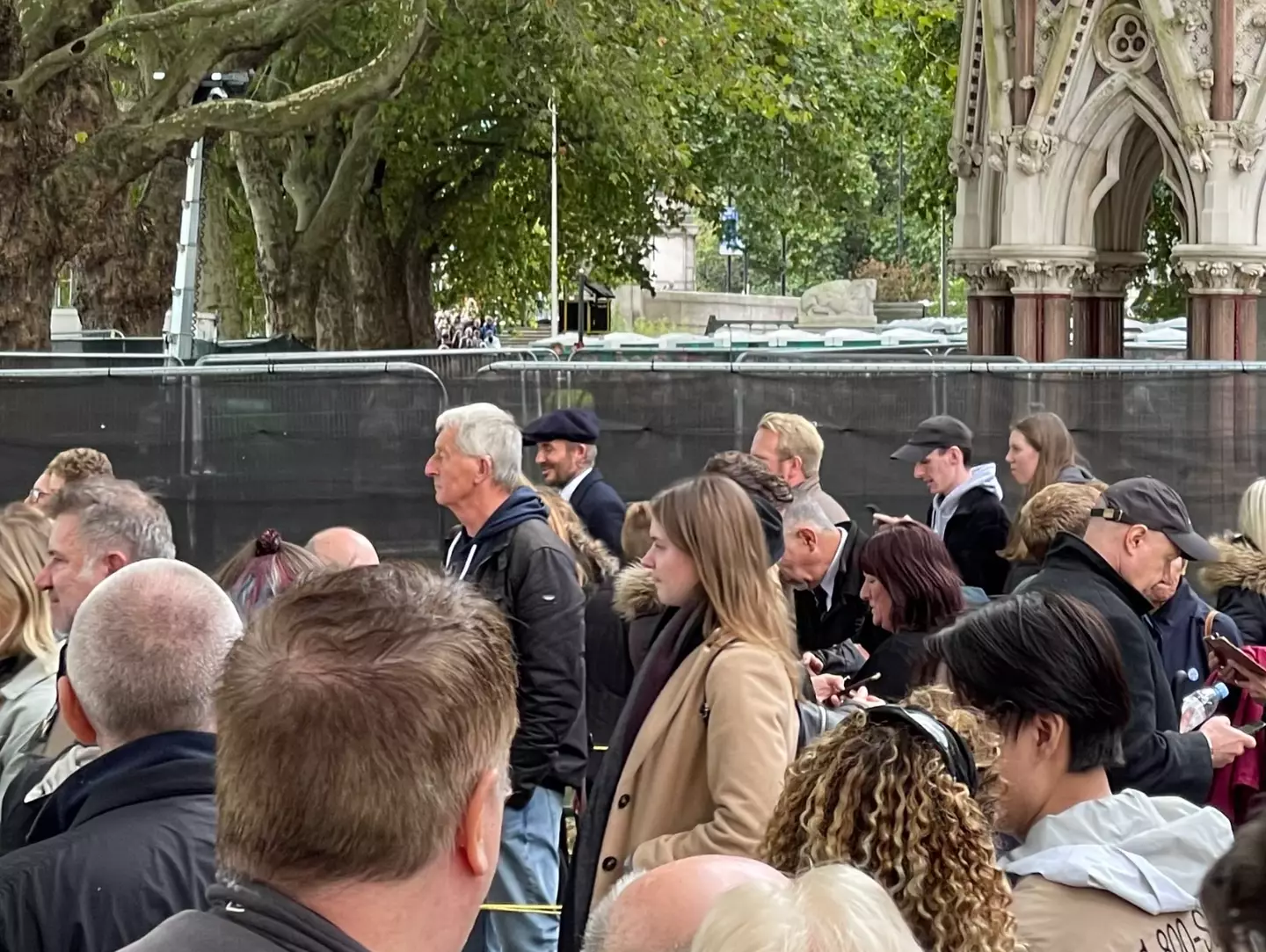 David Beckham brought his fellow mourners donuts.