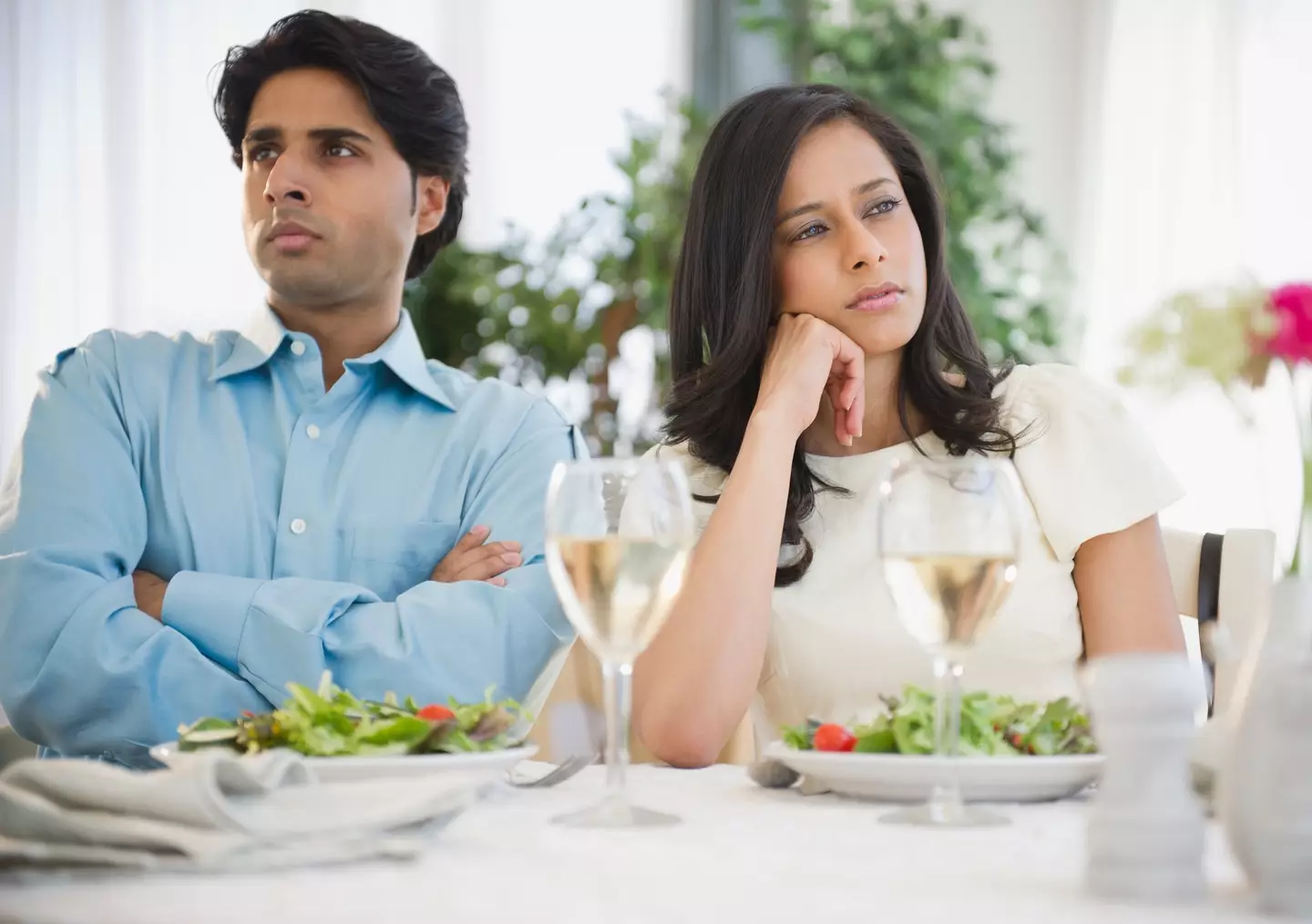 "This isn't going well." "All you asked me about was my job, excuse me for data entry not being exciting." (Getty Stock Image)