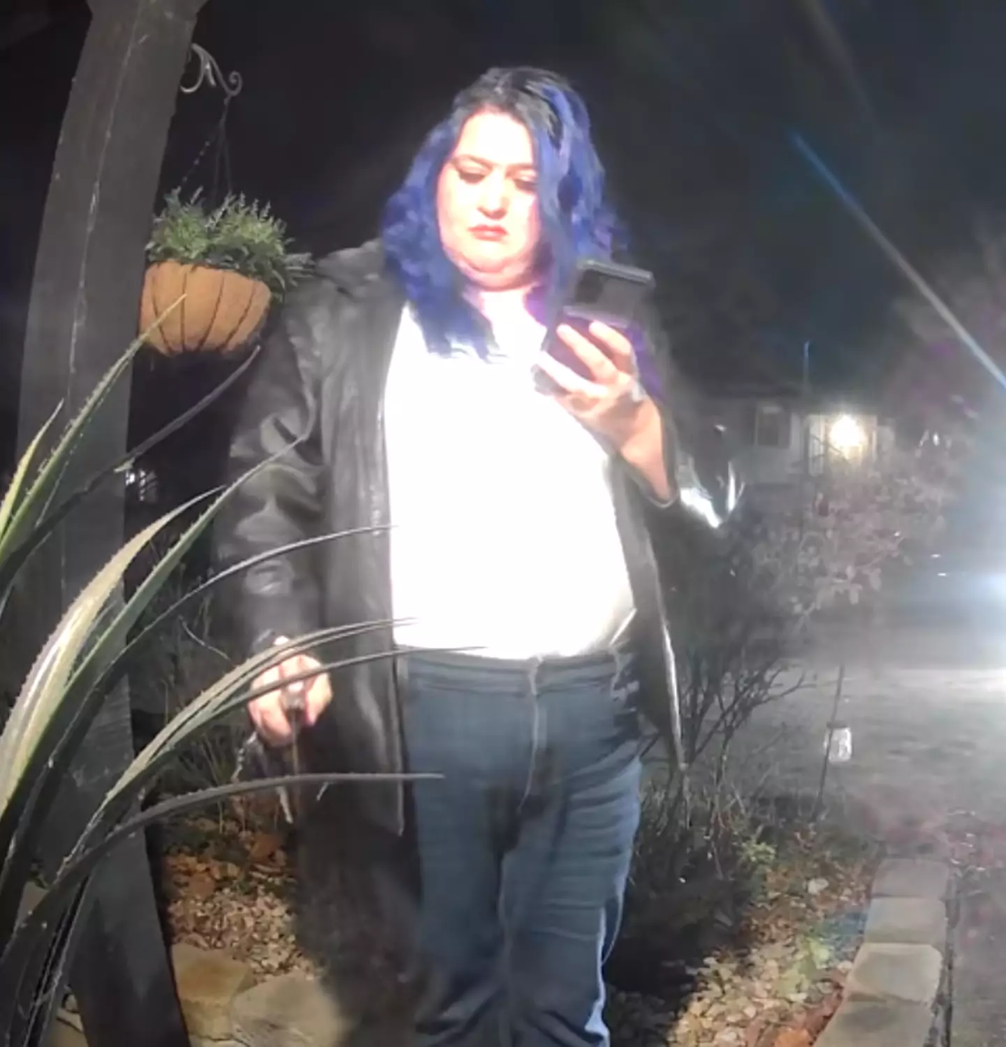 Kourtney Stevenson insisted that she was spraying a spider (Storyful)