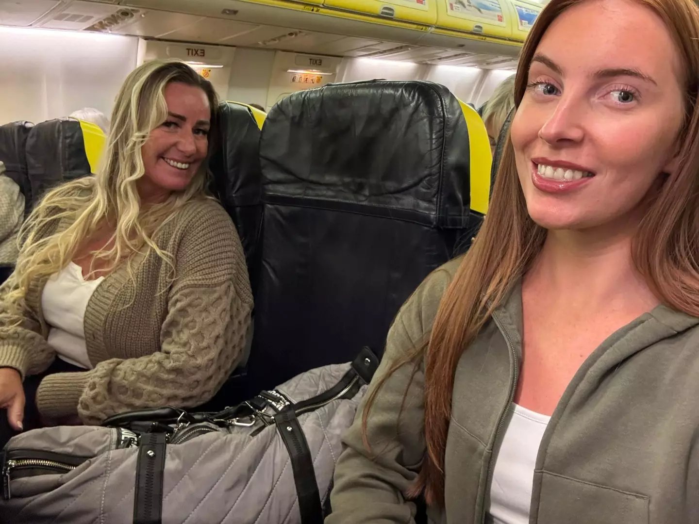 Nichola Stafford and Lily-Mae on their way to Lanzarote. Kenedy News and Media