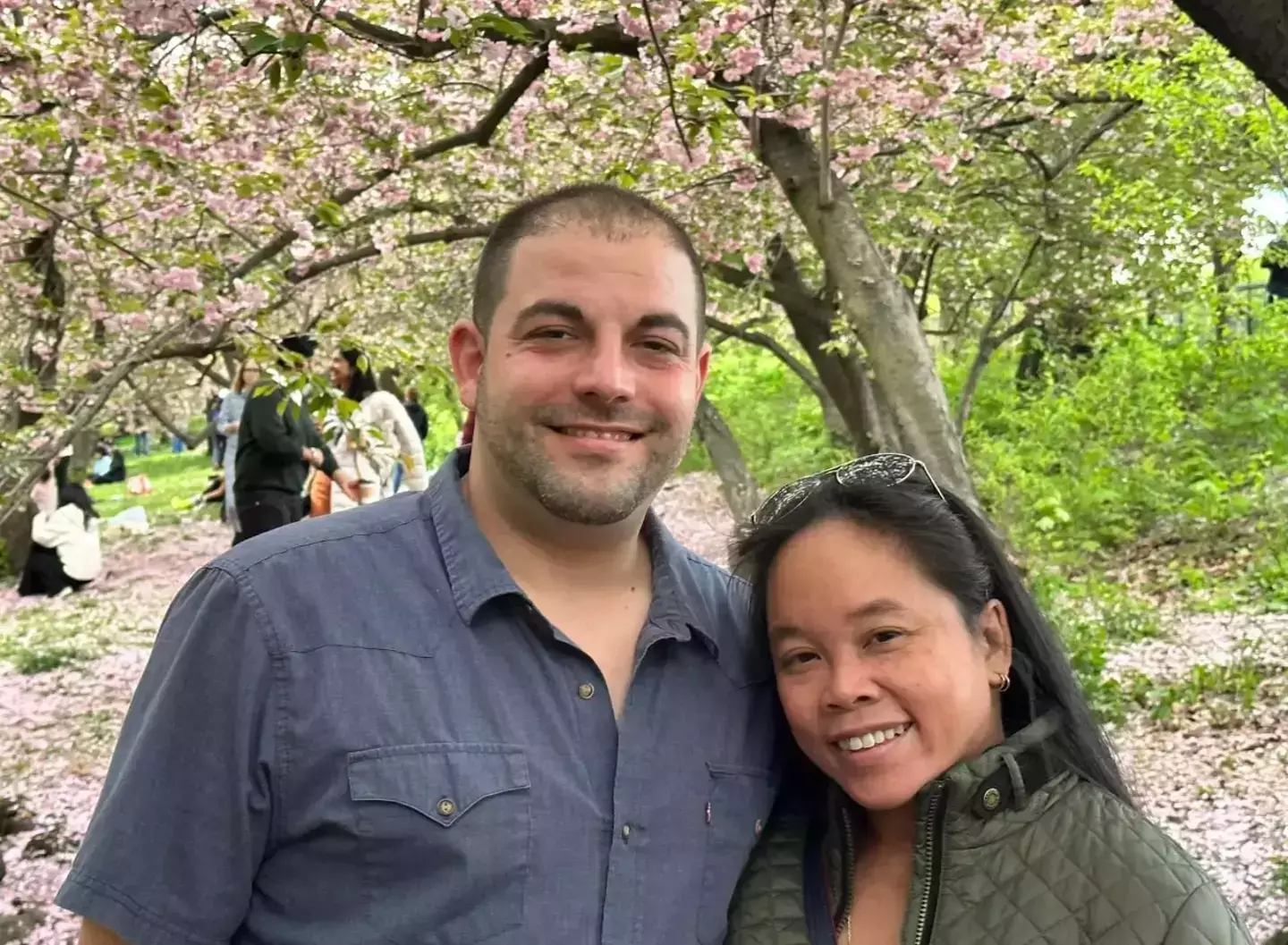 Jeffrey Piccolo photographed with his wife, who sadly died from an allergic reaction at a restaurant in Walt Disney World. (Facebook/ Jeffrey Piccolo)