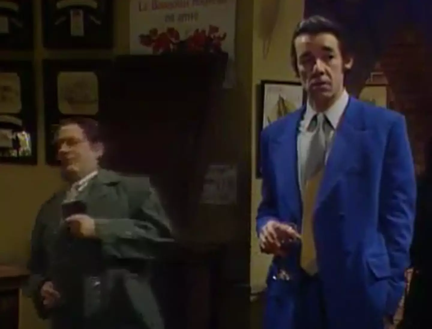 Roger Lloyd Pack wasn't meant to be part of this scene, but he was on set on the day and they stuck him in.
