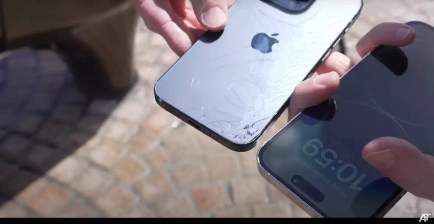 The iPhone 15 cracked in drop tests, whilst the older model looked unscatched.