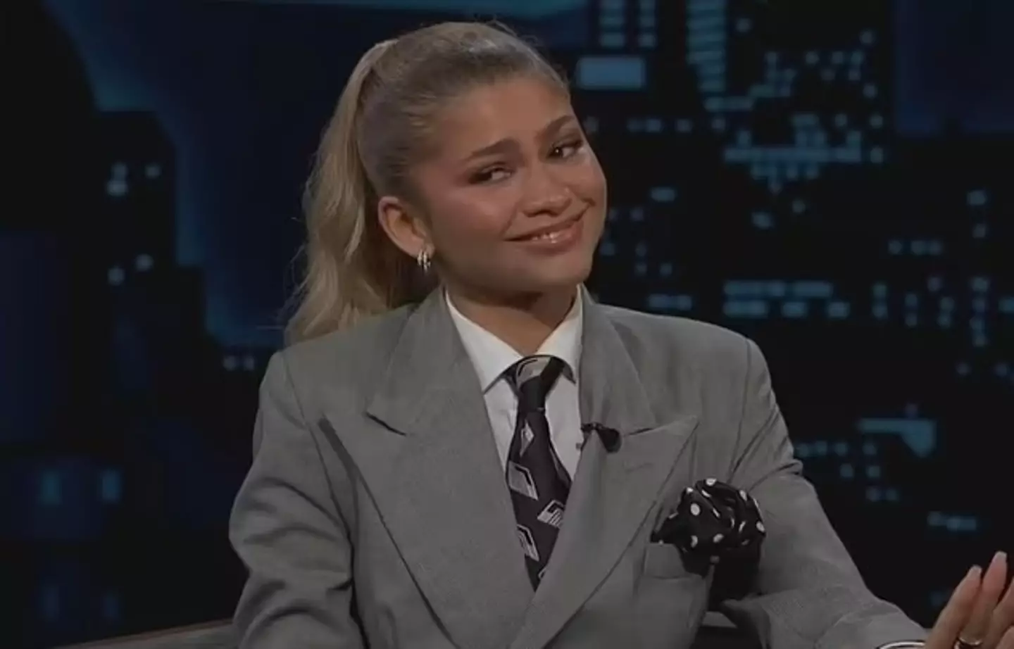 Zendaya discussed her family's reaction to the saucy Challengers scenes on Jimmy Kimmel Live (ABC)