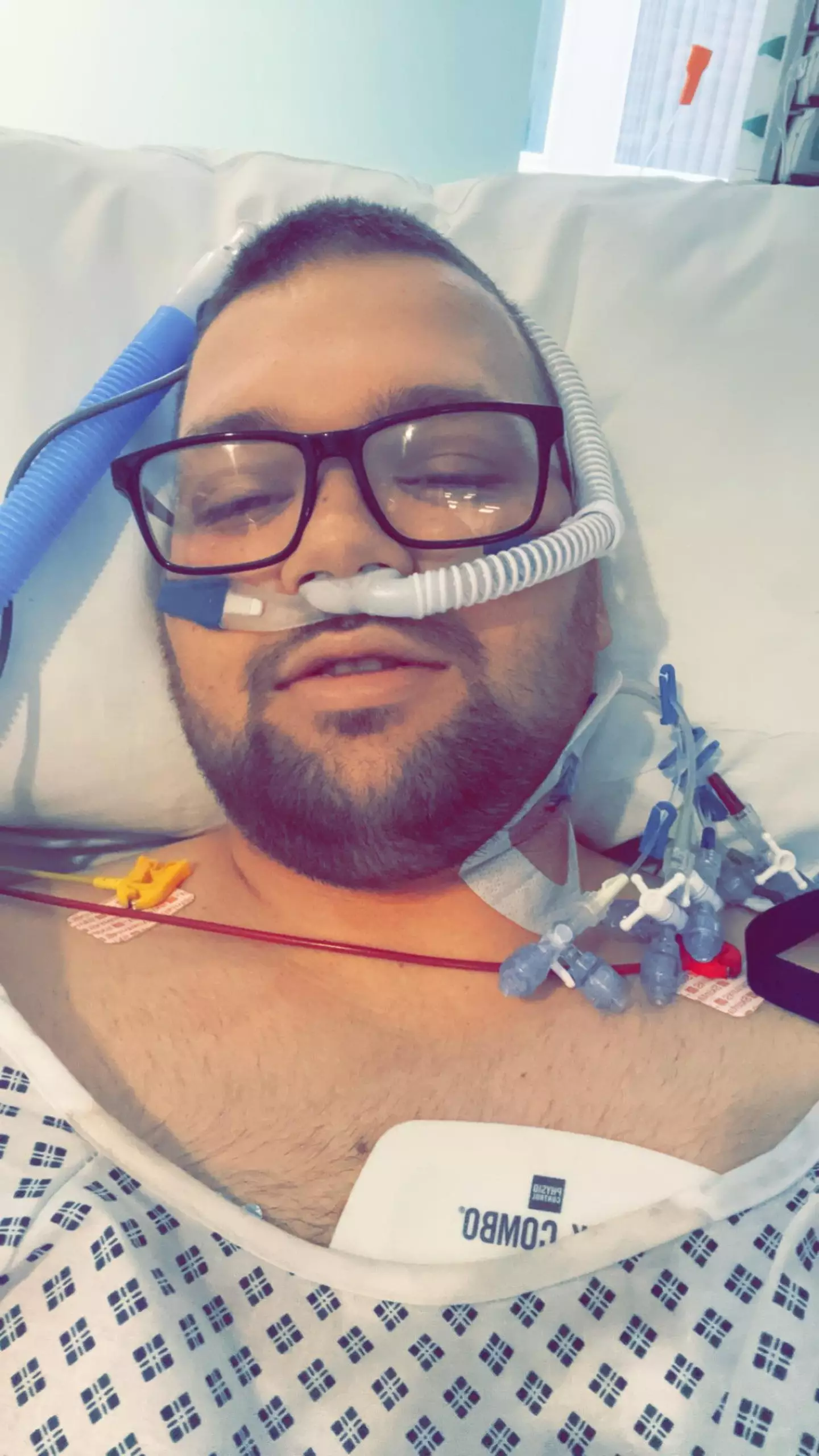 He now only has one functioning lung. (SWNS)