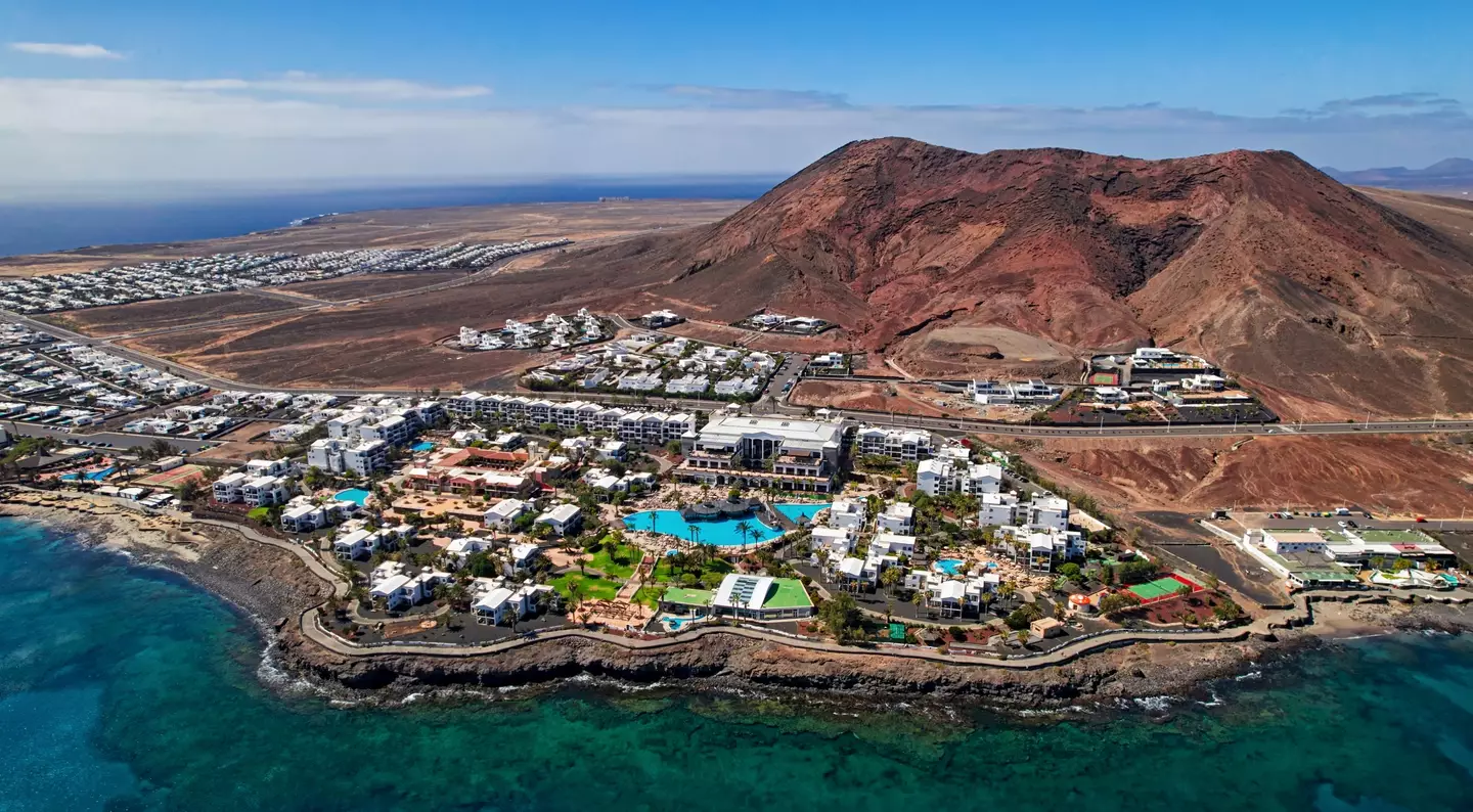 Aerial view of Playa Blanca and Montana Roja, Lanzarote (Getty Stock Images)