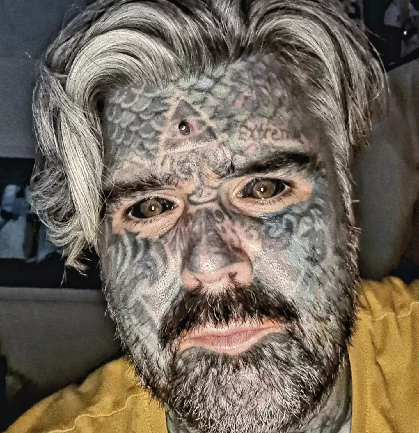 Dubbed the King Of Ink Land, he has experienced problems thanks to his face tattoos (Jam Press/King Of Ink Land)