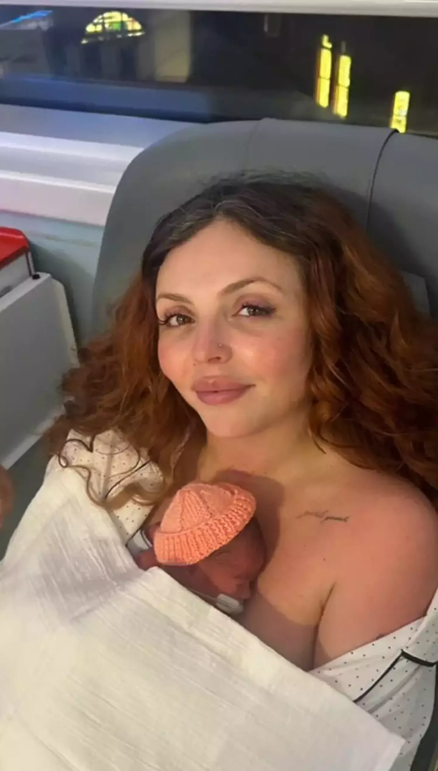 Jesy Nelson welcomed twins Ocean Jade Nelson-Foster and Story Monroe Nelson-Foster last May (Instagram/@jesynelson)