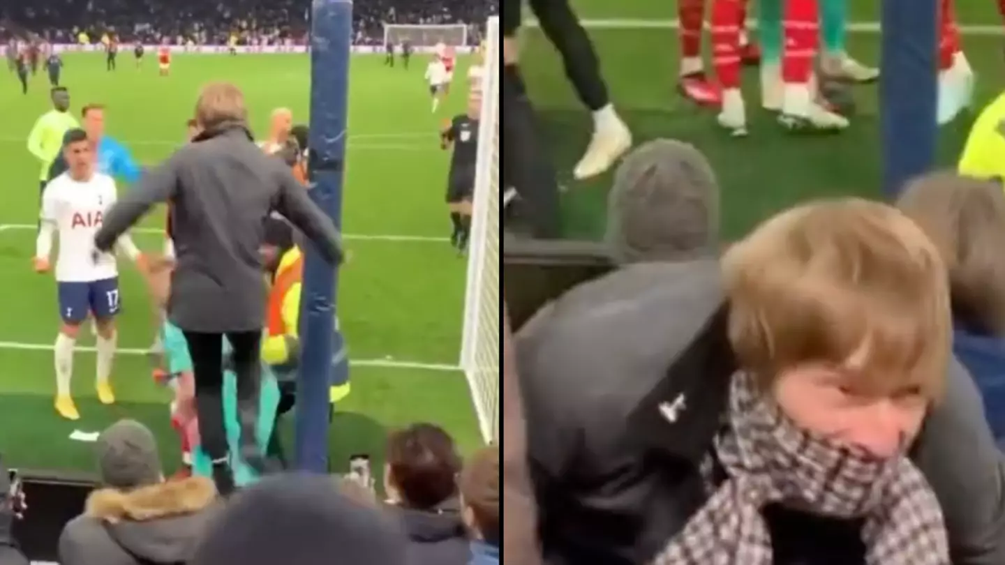 New angle shows exact moment Tottenham fan kicked Arsenal goalkeeper Aaron Ramsdale