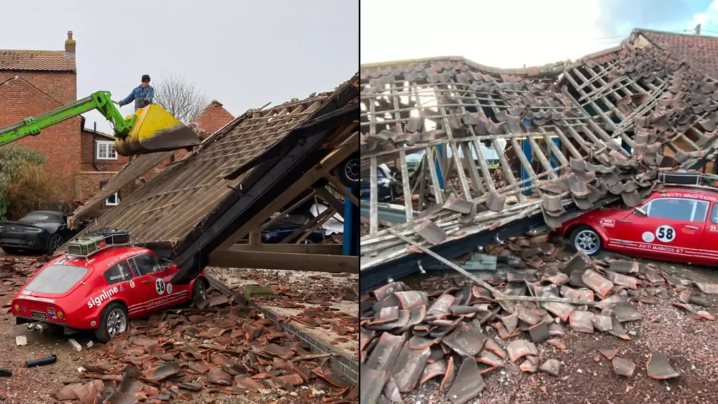 Classic Car Collection Destroyed By Barn Collapsing In Storm Eunice