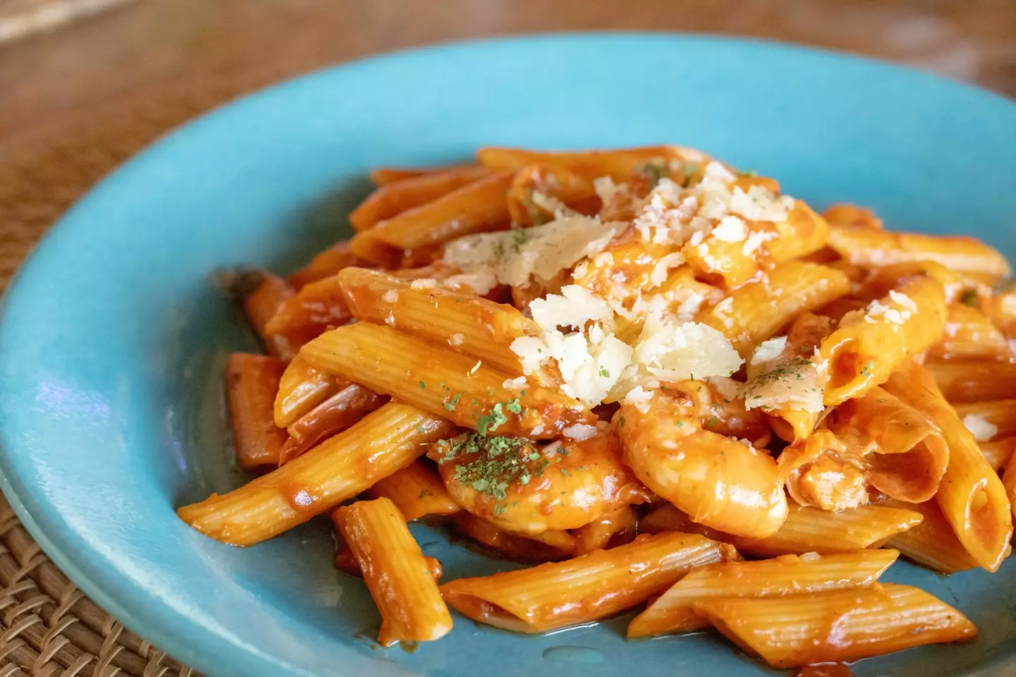 AJ ate a bowl of meal-prepped pasta (Getty stock images)