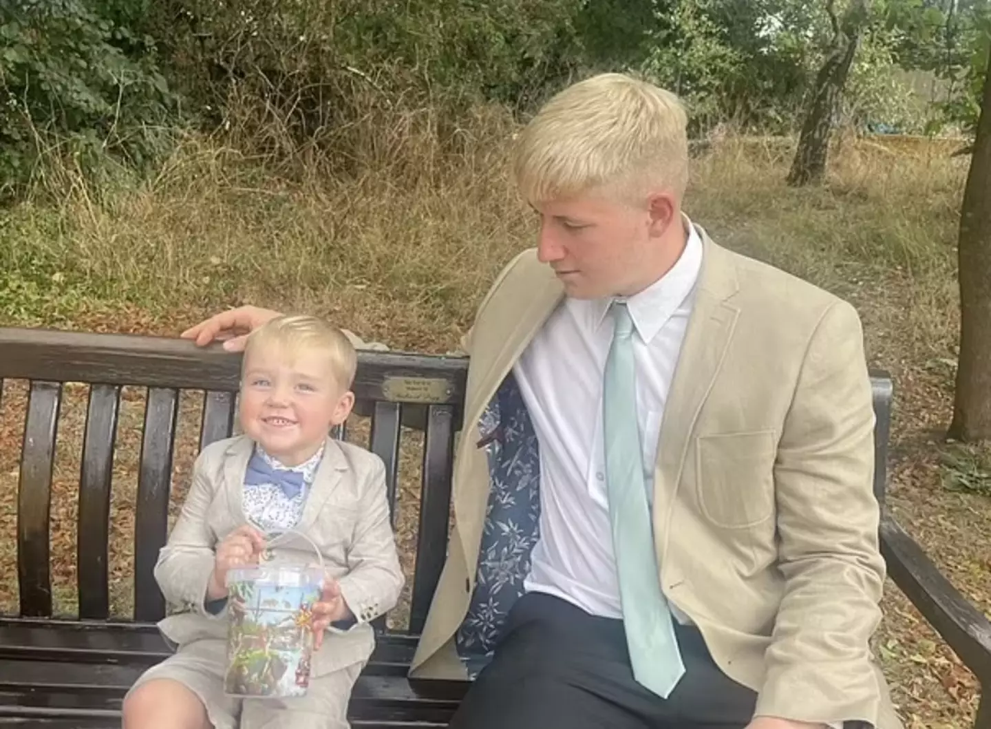 Albie and his dad Fred, who was told his son had suffered from 'glycerol intolerance' due to drinking the slushy.