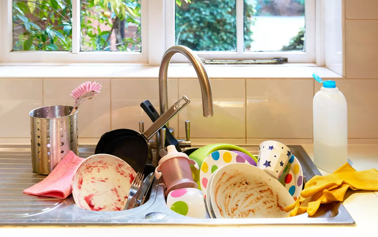 Please just do your washing up instead of leaving your dishes to 'soak' for days.