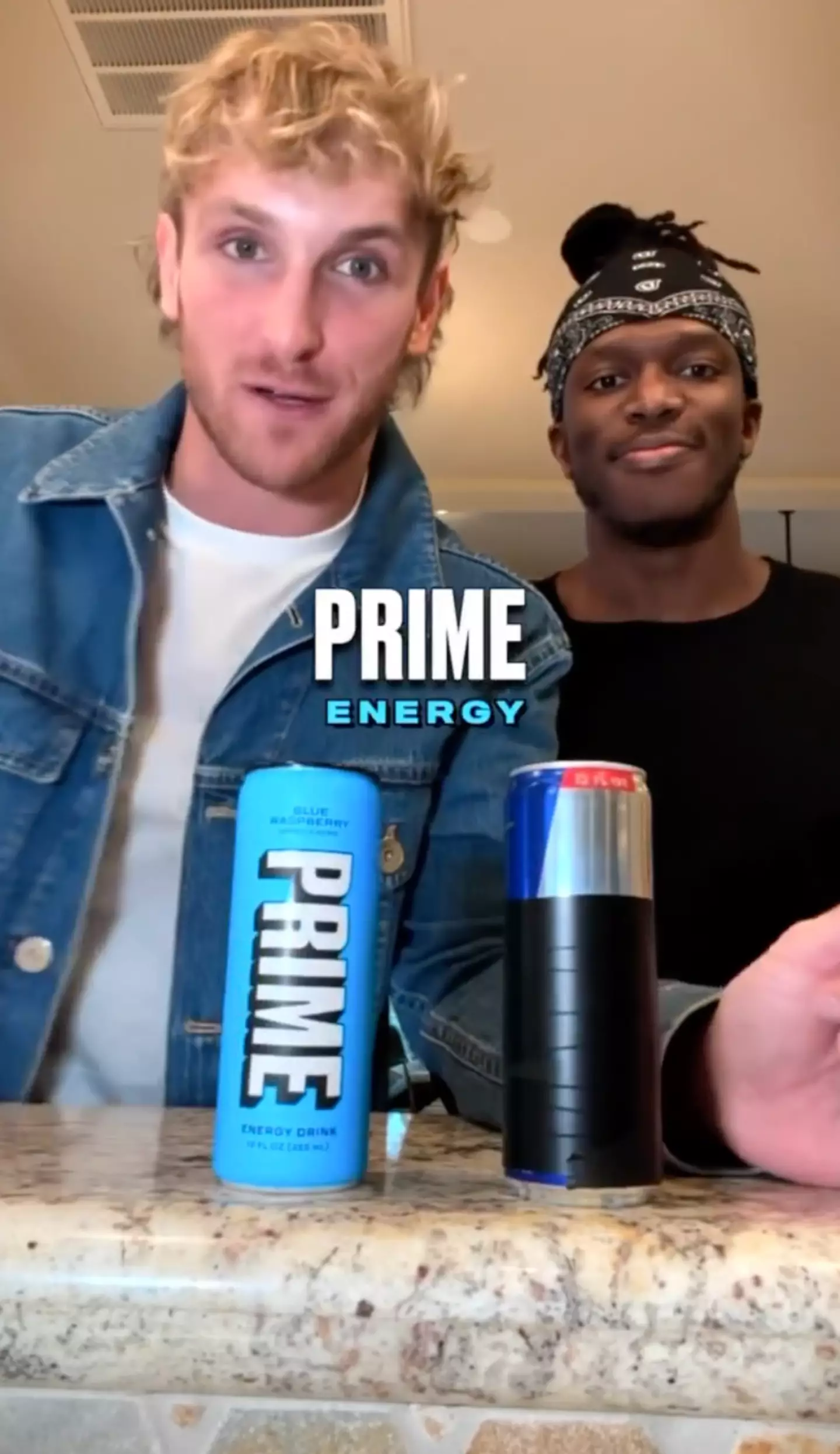 The duo compared their new Prime Energy to the best selling brand.