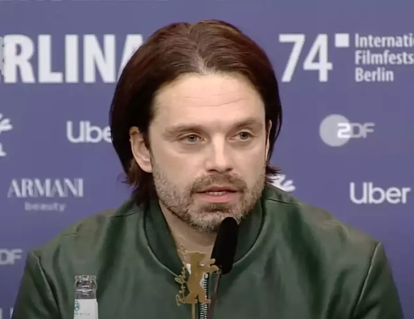 Sebastian Stan called out the reporter.