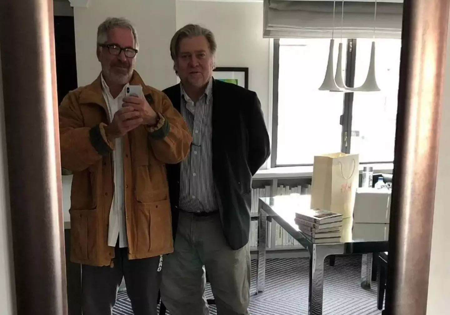 Bannon features in a number of the snaps (House Oversight Democrats)