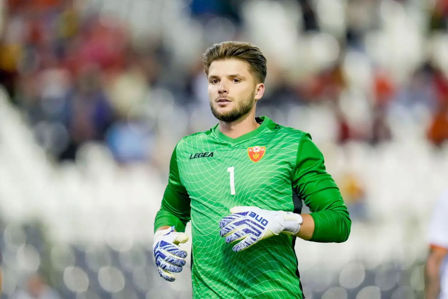 Sarkic during Montenegro's match against Belgium. (Alex Gottschalk/DeFodi Images via Getty Images)