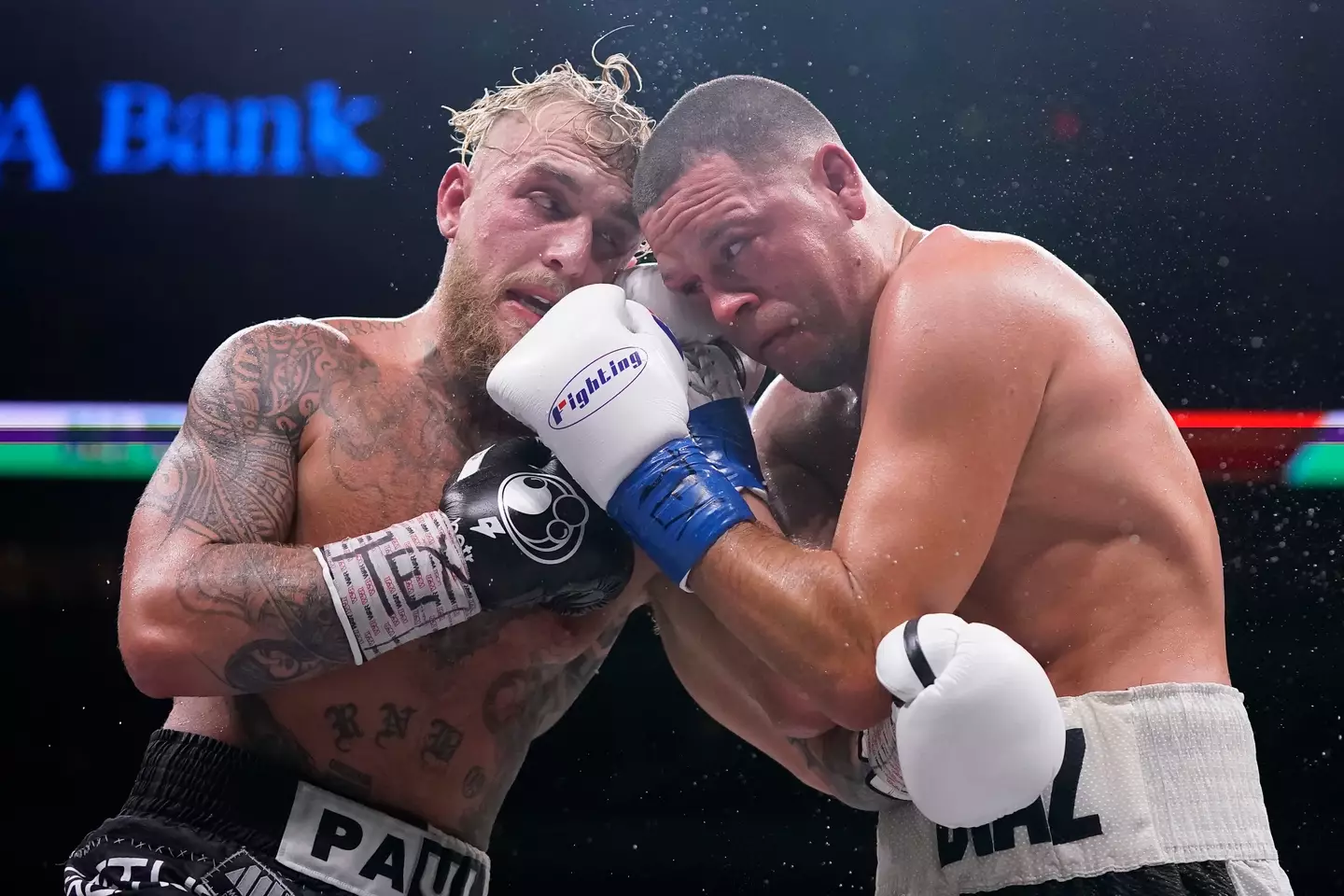 Jake Paul and Nate Diaz battle it out.