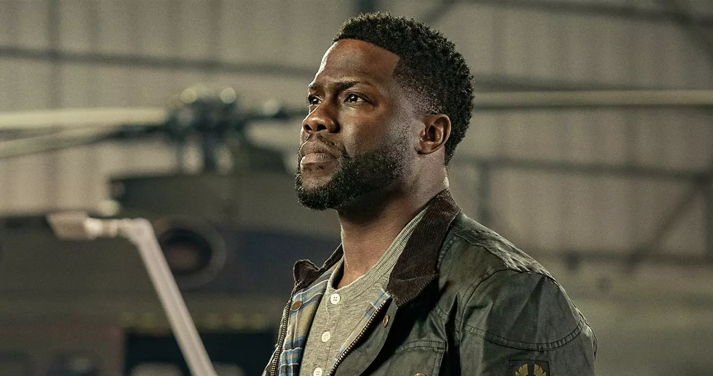 Kevin Hart in his latest Netflix movie Lift.