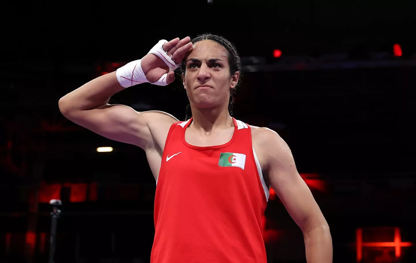The Algerian boxer has made it to the final of the women's welterweight division. (Richard Pelham/Getty Images)